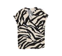 Tom Tailor Women + Chemisier beige / noir / blanc, Taille XXXL