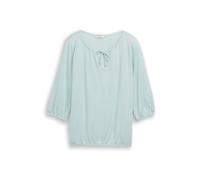 Tom Tailor Women + Chemisier turquoise / blanc, Taille XXXL