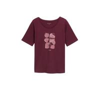 Tom Tailor Women + T-shirt rose / bordeaux / blanc, Taille 5XL