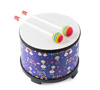 Tom Tambour de sol pour enfants, tambour à percussion de 20,3 cm avec 2 maillets pour enfants, cadeau spécial de Noël ou d'anniversaire (arc-en-ciel, 20,3 cm)