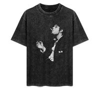 Tom Waits Musician Smoking Album Men's Summer Casual Wash Tee Tops Size L