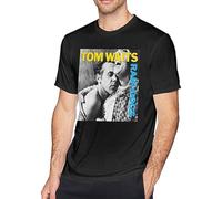 Tom Waits Rain Dogs Men's Short Sleeve T-Shirt Graphic O Neck Comfortable Cotton Shirts Black M