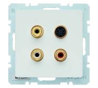 Toma 3xCinch Q1 bl. polar,aterciopelado