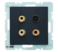 Toma 3xCinch S/B antracita