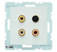 Toma 3xCinch S/B bl. polar,brillo