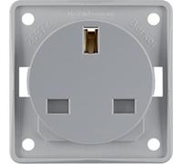 Toma BRITISH STANDARD, INTEGRO, gris, mate