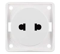 Toma de corriente, EURO-AMERICANA STANDARD, blanco polar, mate