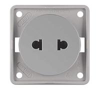 Toma de corriente, EURO-AMERICANA STANDARD, gris, mate