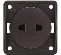 Toma de corriente, EURO-AMERICANA STANDARD, marrón, mate