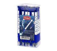 TOMA Ensemble de stylos - Stylos Manuels - Stylo Classique Avec Des Propriétés de Feutre Délicates - Stylos Automatiques - Ensemble de Fournitures de Bureau (Bleu)