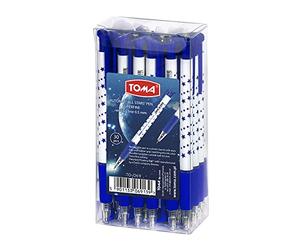 TOMA Ensemble de stylos - Stylos Manuels - Stylo Classique Avec Des Propriétés de Feutre Délicates - Stylos Automatiques - Ensemble de Fournitures de Bureau (Bleu)