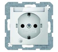 Toma SCHUKO con LED de control, S/B, blanco polar, mate