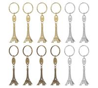 Tomaibaby 12 Pcs Rétro Eiffel Tour Porte-clés Mini Paris Eiffel Tour Porte-clés Anneau Français Souvenir Sac À Dos Pendentifs Pendentifs pour Sacs de Rangement