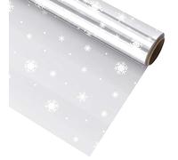 Tomaibaby Papier Demballage en Cellophane Transparent pour Fleuriste en Flocon de Neige 2. Papier Demballage en Cristal de 5 Mil Dépaisseur pour Cadeaux Paniers Fleurs Arts Et Artisanat