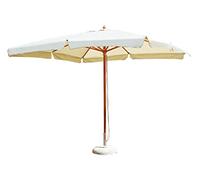 Tomaino - Parasol de jardin 3 x 2 cm, en bois, rectangulaire, poteau central, abrité par le soleil avec bâche coupe-vent et anti-rayons UV pour l'extérieur, écru, LUNGO