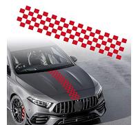 TOMALL 1 Pièce 126 cm x 23 cm Capot Stripe Autocollant Car Racing Body Side Stripe Decal Car Jupe Hood Bumper Stripe Decal Vinyl Stripe Decal Garniture de Capot de Voiture (Rouge)