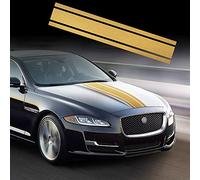 TOMALL 1 Pièces 124 cm Autocollant à Rayures pour Capot de Voiture Auto Racing Body Side Stripe Decal Jupe Capot Toit Bumper Stripe Decal Vinyle Modifié Stripe Decal Décoration pour Voiture (Doré)