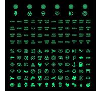 TOMALL 132 Pcs Autocollants Réfléchissants pour Console Centrale de Voiture Panneau de Circuit de Sécurité de Nuit Phosphorescent Accessoires pour Remorque de Bateau Phare de Voiture Contrôle GPS