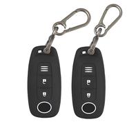 TOMALL 2 Pack pour Nissan Fob Cover avec Porte-clés, 3 Boutons en Caoutchouc Silicone Fob Case Compatible avec Nissan Qashqai J12 Juke F16 XTrail T33 Airya B6 B8 B9 Micra Altima Teana Murano Kicks