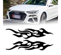 TOMALL 2 Pièces 40 cm Autocollants Réfléchissants de en Vinyle Imperméable pour Voiturette de Golf Camion SUV Véhicules Tout-Terrain Skateboard (Noir)