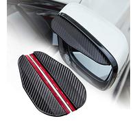 TOMALL 2pcs Rétroviseur Pare-Pluie Pare-Fumée Universel en Fibre de Carbone pour Voitures - Sourcil Latéral Pluie et Couverture Accessoires