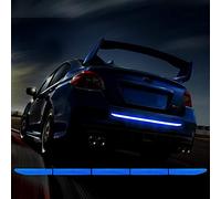 TOMALL 5 Pièces 90 cm Bande Réfléchissante Forte Autocollant Réfléchissant Haute Résistance Imperméable De Qualité Diamant Autocollant De Sécurité Universel Coffre De Voiture (Bleu)