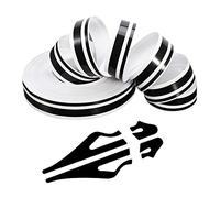 TOMALL 9,8 m Autocollants à rayures pour capot de voiture, carrosserie, côté automobile, course automobile, sport, fines pour pare-chocs, jupe de toit, décoration universelle modifiée (noir)