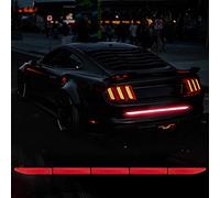 TOMALL 90 cm Bande Réfléchissante Forte Autocollant Réfléchissant Haute Résistance Imperméable De Qualité Diamant Autocollant De Sécurité Universel Coffre De Voiture (Rouge)