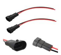 TOMALL 9005 9006 Connecteur Socket Mâle pour Phares Antibrouillards Faisceau Retrofit Extension Faisceau de Câblage