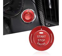 TOMALL Bouton poussoir de démarrage et d'arrêt en aluminium compatible avec Infiniti Q50L Q60S QX60 Q70L QX70 QX80 - Kit de décoration pour intérieur et extérieur - Rouge