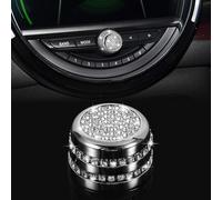 TOMALL Coque de bouton de volume Bling Sound compatible avec Mini Cooper Clubman Countyrman F54 F55 F56 F60 pour console centrale radio et bouton de volume, accessoires intérieurs pour voiture