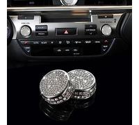 TOMALL Coque de bouton de volume compatible avec Lexus ES NX Radio Sound Volume Bouton de Volume Couvercle de Bouton Audio Multimédia Bouton de Volume Garniture Diamant Cristal Bling Décorations intérieures
