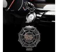 TOMALL Coque de protection universelle pour bouton poussoir de voiture et moto - Anti-rayures - Anneau d'allumage - Accessoires de voiture - Noir