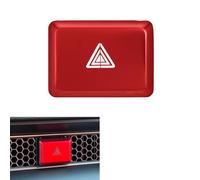 TOMALL Couvercle de bouton de feu d'avertissement de détresse compatible avec Honda Civic pour Accord CRV HRV 2023-2026 Cadre d'interrupteur d'urgence en aluminium Integra 2023 2024 pour lampe