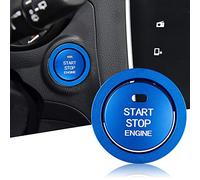 TOMALL Couvercle de bouton poussoir d'arrêt de démarrage du moteur en aluminium compatible avec Forester Impreza Outback Ascent BRZ XV Anneau de capuchon de bouton d'allumage de voiture (Bleu)