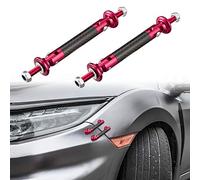 TOMALL Lot de 2 barres de support réglables pour pare-chocs avant/arrière de voiture - 45 mm - En fibre de carbone - Rouge