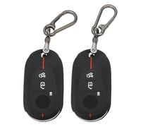 TOMALL Lot de 2 coques de clé pour Mercedes Benz avec porte-clés, 3 boutons en caoutchouc de silicone pour Mercedes Benz de 2022 à 2025 Classe S LC, Classe SL