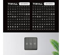 TOMALL Lot de 200 étiquettes autocollantes transparentes pour interrupteur, chauffage, lit, salle de bain, cuisine, garage, buanderie, kit graphique pour maison, bureau, école, lieux publics (blanc)
