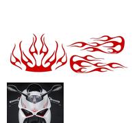 TOMALL Lot de 3 autocollants en vinyle à rayures flammes pour voitures, véhicules, motos, sports de course, graphiques de feu, autocollants universels imperméables pour voiturettes de golf, skateboard