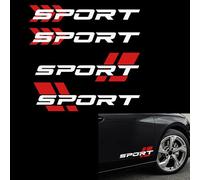 TOMALL Lot de 4 autocollants de sport en vinyle pour pare-chocs, pare-chocs, fenêtre, coffre, lettres graphiques, autocollants universels, imperméables pour véhicule, camion, VUS, accessoires de