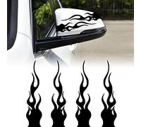 TOMALL Lot de 4 autocollants en vinyle réfléchissants 15 cm pour voiturette de golf, véhicules tout-terrain, motos, vélos, skateboard, ordinateur portable, décoration universelle (Noir)