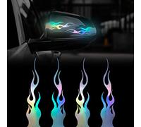 TOMALL Lot de 4 autocollants en vinyle réfléchissants 15 cm pour voiturette de golf, véhicules tout-terrain, motos, vélos, skateboard, ordinateur portable, décoration universelle (Dégradé)