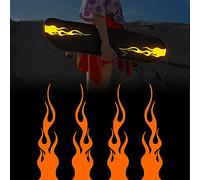 TOMALL Lot de 4 autocollants en vinyle réfléchissants 20cm pour voiturette de golf, véhicules tout-terrain, motos, vélos, skateboard, ordinateur portable, décoration universelle (Orange)