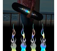 TOMALL Lot de 4 autocollants en vinyle réfléchissants 20cm pour voiturette de golf, véhicules tout-terrain, motos, vélos, skateboard, ordinateur portable, décoration universelle (Dégradé)