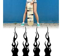 TOMALL Lot de 4 autocollants en vinyle réfléchissants 20cm pour voiturette de golf, véhicules tout-terrain, motos, vélos, skateboard, ordinateur portable, décoration universelle (Noir)