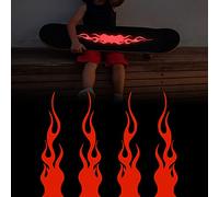 TOMALL Lot de 4 autocollants en vinyle réfléchissants 20cm pour voiturette de golf, véhicules tout-terrain, motos, vélos, skateboard, ordinateur portable, décoration universelle (Rouge)