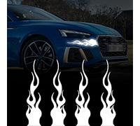 TOMALL Lot de 4 autocollants en vinyle réfléchissants 29cm pour voiturette de golf, véhicules tout-terrain, motos, vélos, skateboard, ordinateur portable, décoration universelle (Blanc)