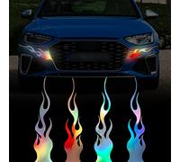 TOMALL Lot de 4 autocollants en vinyle réfléchissants 29cm pour voiturette de golf, véhicules tout-terrain, motos, vélos, skateboard, ordinateur portable, décoration universelle (Dégradé)