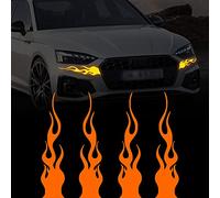 TOMALL Lot de 4 autocollants en vinyle réfléchissants 29cm pour voiturette de golf, véhicules tout-terrain, motos, vélos, skateboard, ordinateur portable, décoration universelle (Orange)