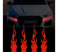 TOMALL Lot de 4 autocollants en vinyle réfléchissants 29cm pour voiturette de golf, véhicules tout-terrain, motos, vélos, skateboard, ordinateur portable, décoration universelle (Rouge)